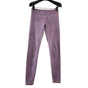 Ivivva Lululemon Rhythmic Tights Leggings Girls Size 12 Pink Purple Pixel Knit